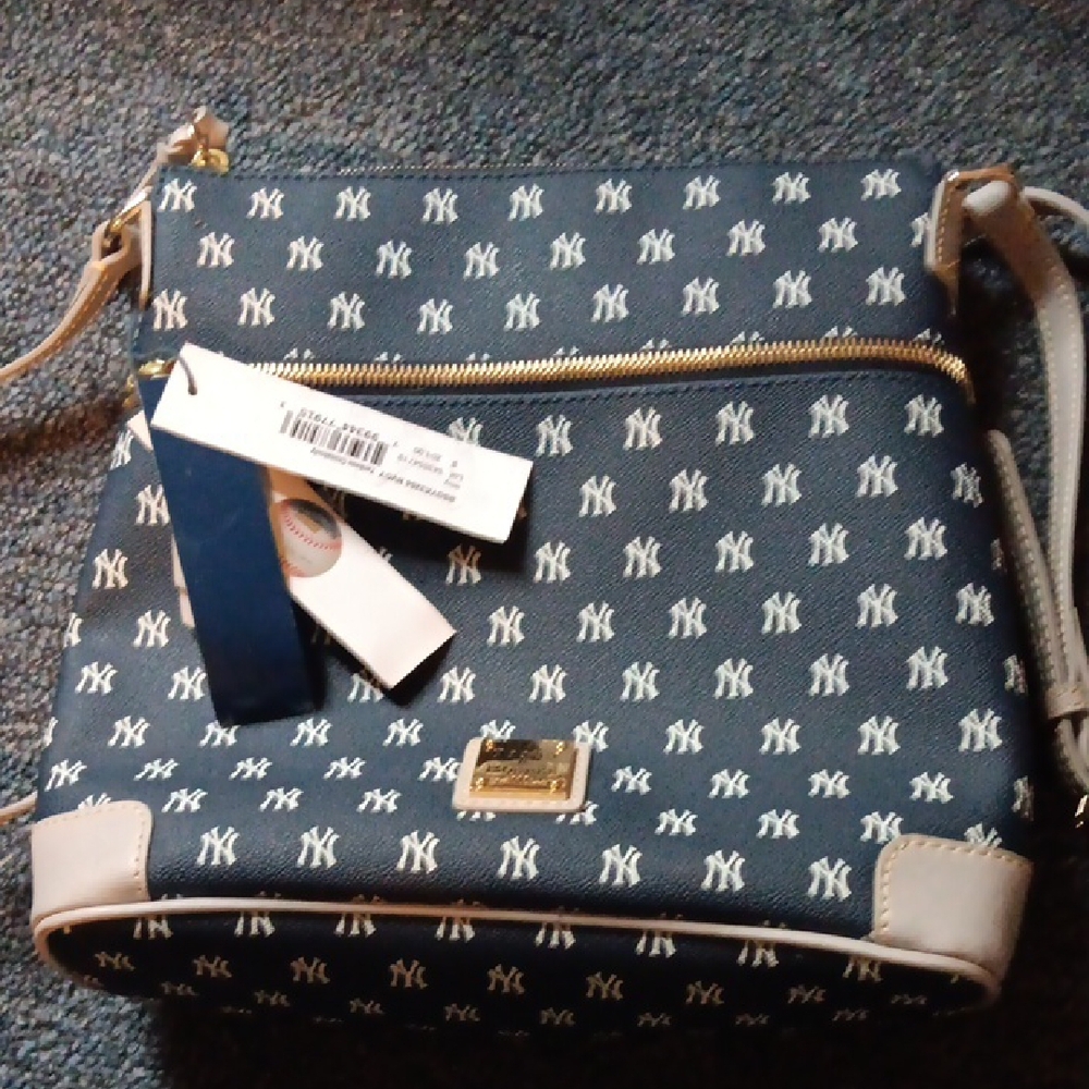 Navy and Cream Crossbody Bag